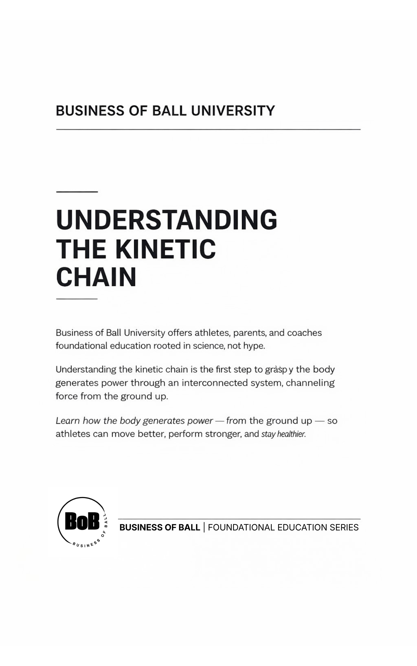 Business of Ball Education PDF